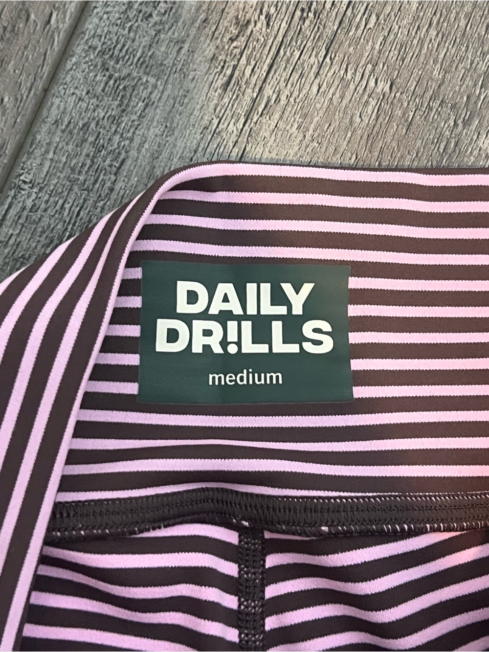 Daily Drills Striped Taffy & Mocha Shorts - Picture 2 of 3